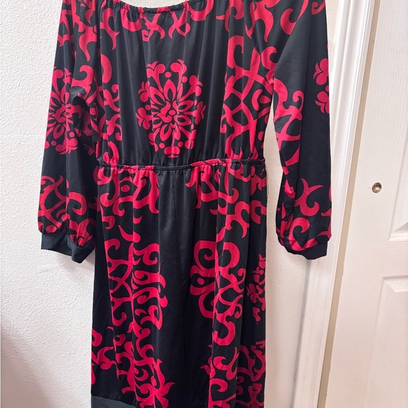 INC International Concepts Black and Red Mini Dress - Picture 4 of 6